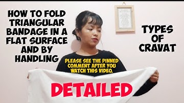 How to Fold Triangular Bandage into Narrow Cravat | Types of Cravat