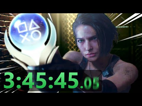 I tried to speedrun the platinum trophy in RE3