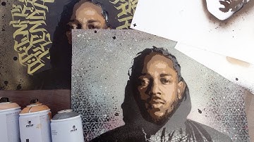 Multi layer Kendrick Lamar  color stencil using Photoshop Tutorial