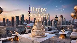 The Most Luxurious Toronto Rooftop Birthday Backdrop | 4K | 3 Hours Loop