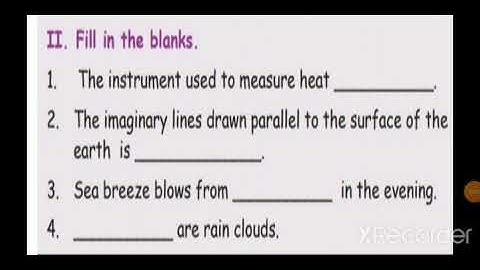 Atmosphere Book Back Answers 5th standard Social Science part -2