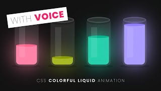 CSS Colorful Glowing Liquid Glass Animation Effects | Html CSS Animation