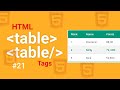 Table tag in html | how to make table using html table tag | class - 21 | social skills