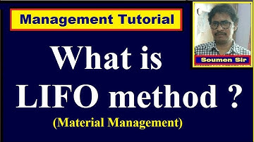 What is LIFO method - last in first out - replacement cost method - Material Management