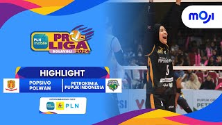 Popsivo Polwan VS Petrokimia Pupuk Indonesia 3-0 | Highlight PLN Mobile Proliga 2024