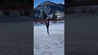 happy (late) earth day!🌎 #figureskating #iceskating #outdoorskating #colorado #frozenlake