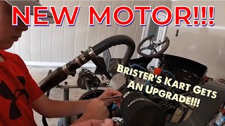 Motor Swap On Brister&#39;s Go Kart!!!