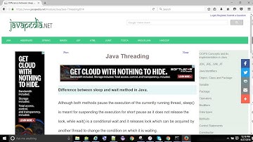 Difference between sleep and wait method in Java. | javapedia.net