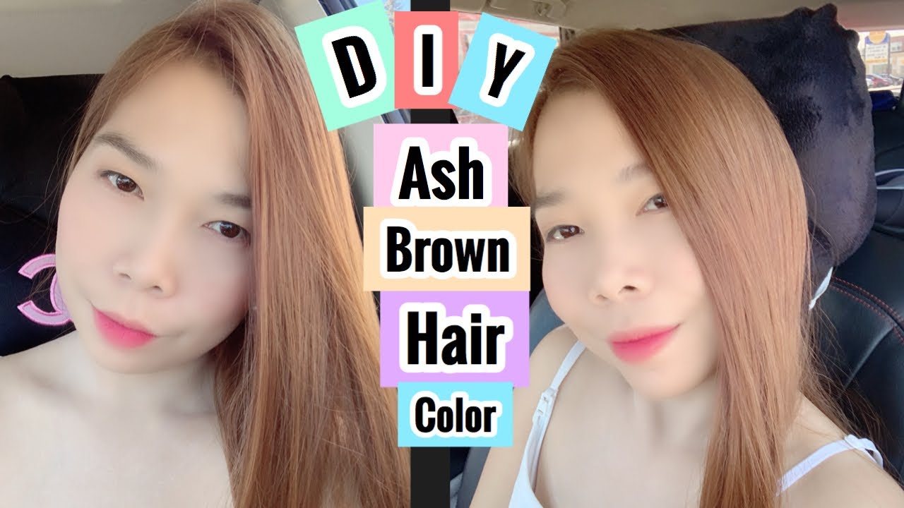 DIY ASH BROWN hair colour with box hair dye! - YouTube