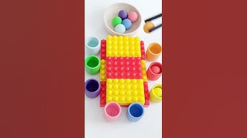 Oddly Satisfying color sorting ASMR! #satisfying  #colorsorting #woodenballs#marblerun #marbleball