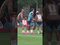 A scary moment in Spain training between Gavi and Rodri 👀