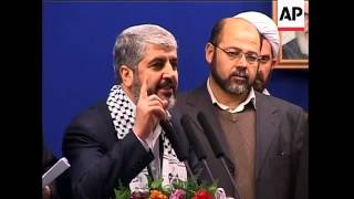 Hamas leader praises Iran for help in Gaza fight