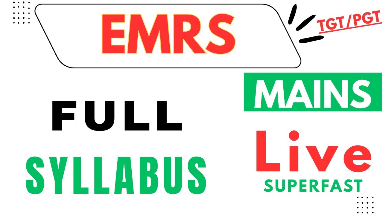 COMPLETE SYLLABUS | Superfast Revision | EMRS MAINS COMPUTER SCIENCE | EMRS MAINS | #ExamPill