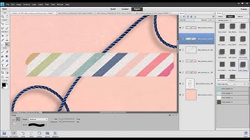 How To: Shadow Washi Tape on Digital Scrapbook Layouts