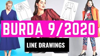 BURDA 9/2020 FULL LINE DRAWINGS Preview