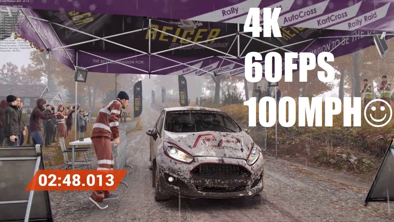 DiRT 4 4K 60FPS+ Gameplay - EVGA GeForce GTX 1080 Ti FTW3 iCX + Ultra Quality