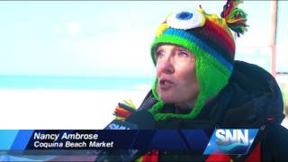 SNN: Coquina Beach Market open on chilly day