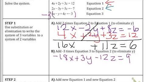 Ch 1.4 Solving System of 3 Variables A2