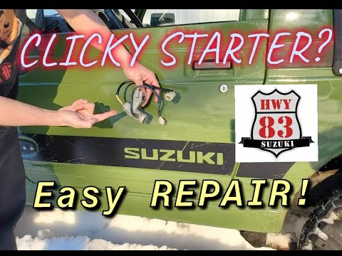 Clicky Starter FIX! Repair Samurai ignition switch - NO More "CLICK CLICK" @Hwy83 SUZUKI