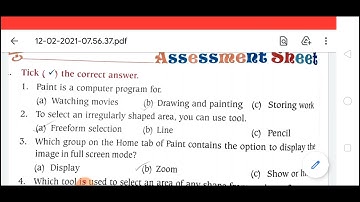 STD 3 Decoding Computer Sciences,Ch 4, Assessment sheet