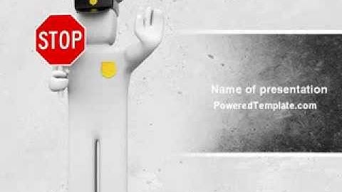 Traffic Police PowerPoint Template by PoweredTemplate.com
