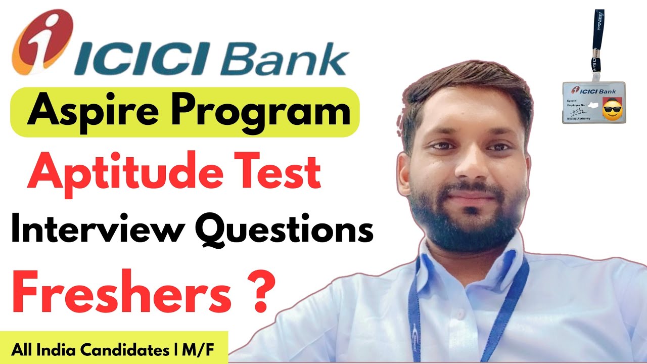 ICICI BANK Aspire Program Aptitude test | ICICI Aspire Interview Questions | ICICI Job Vacancy 2025