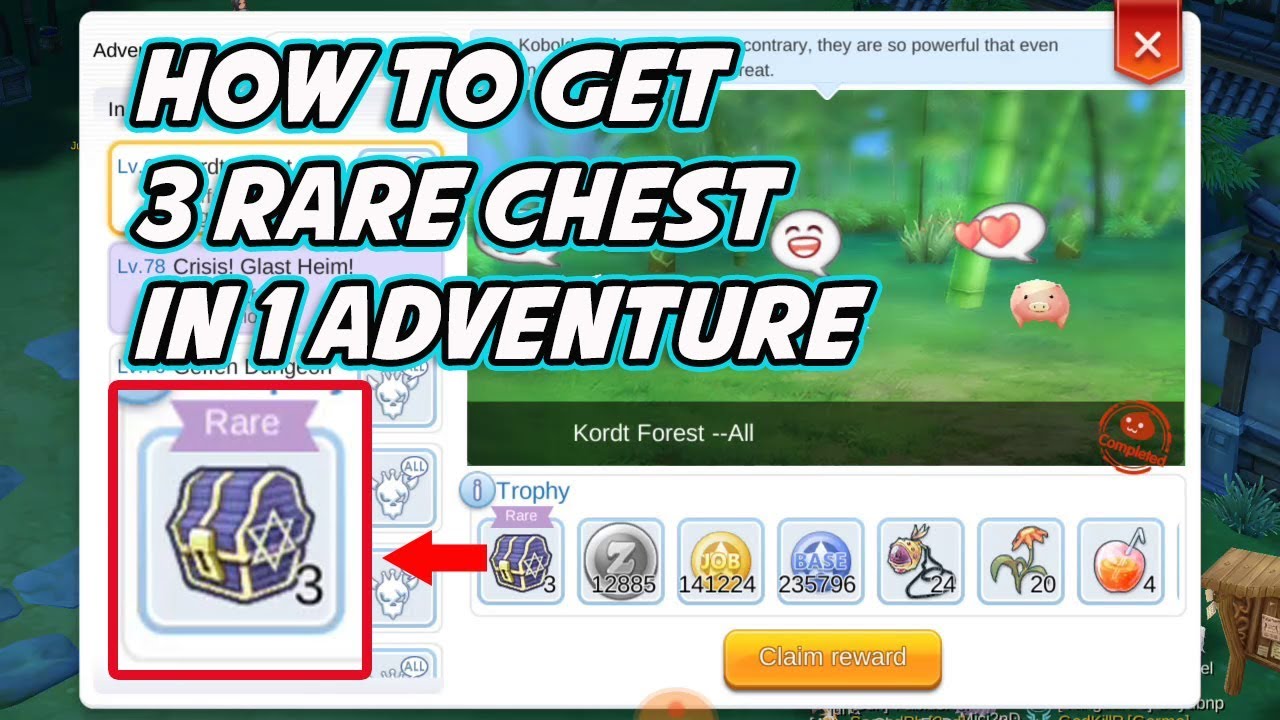 How To Get 3 Rare Chest In 1 Pet Adventure Ragnarok Mobile Eternal Love Youtube