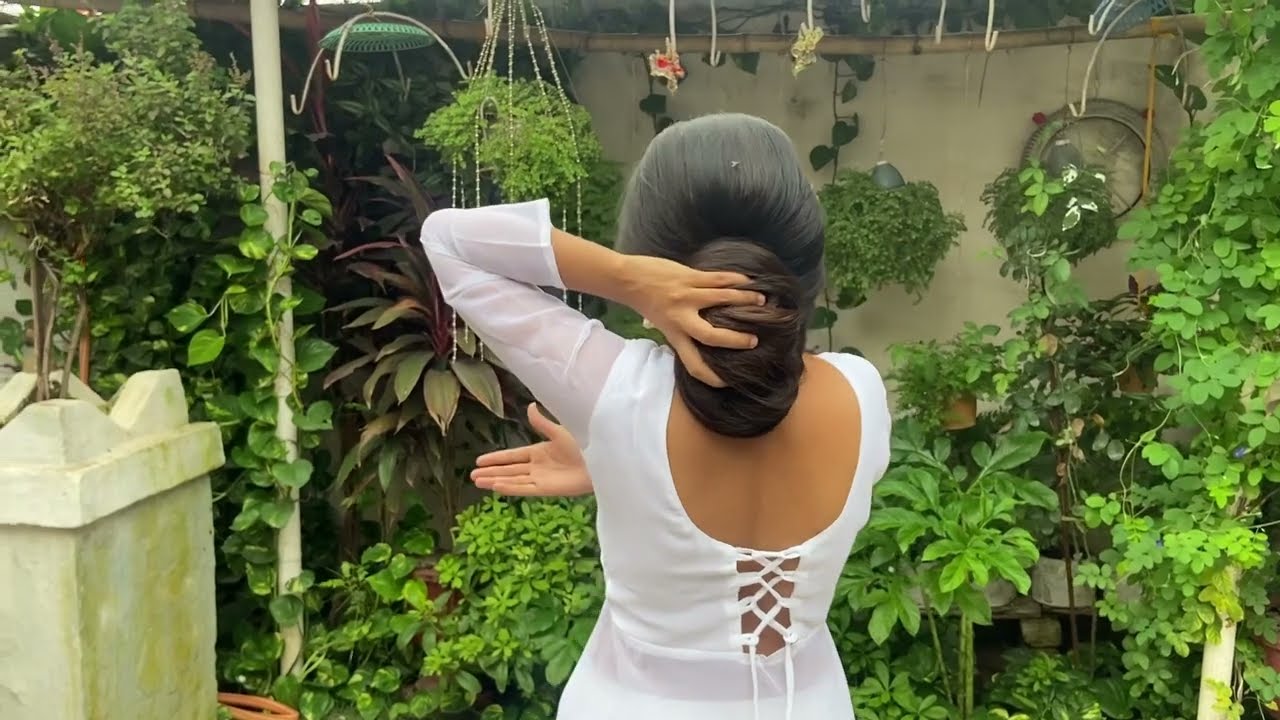 long hair bun || hairstyle || bun drop || alkaverma