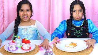 السا و آنا يلعبوا لعبة المطعم !! elsa & anna pretend play restaurant