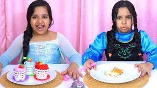 السا و آنا يلعبوا لعبة المطعم !!  elsa & anna  pretend play restaurant