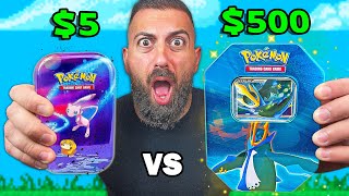 $5 vs $500 Pokemon Tin...But I Didn