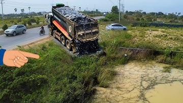 Perfectly Operations!! Machinery Operation Landfill Transforming a Landfill Dumping & Dozer in Actio