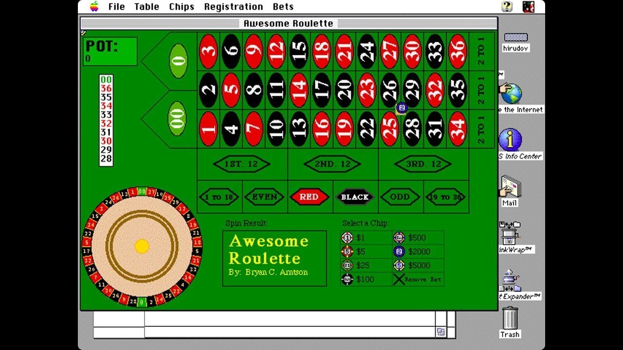 Apple Macintosh Longplay - Awesome Roulette (1994) Bryan Arntson - YouTube