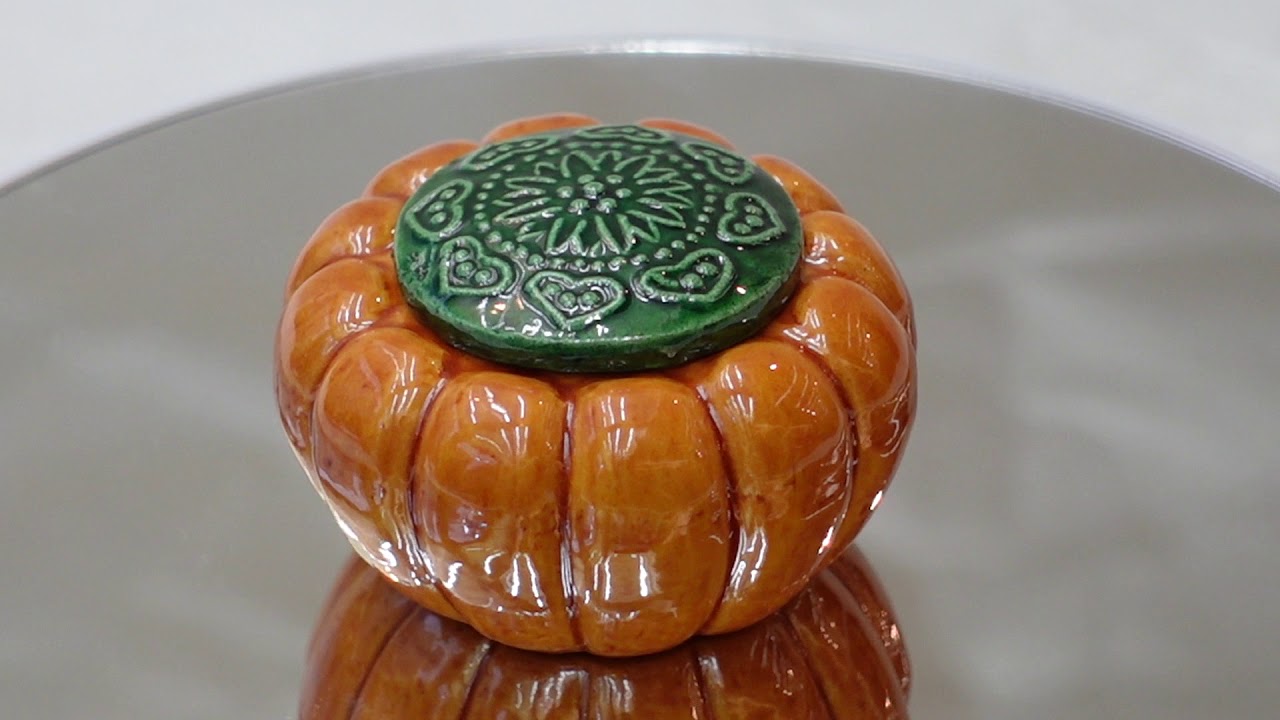 香合楽焼阿古陀かぼちゃ松楽