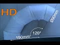 Curva de Gomos com transferidor - Elbow plan design - Codo cilíndrico