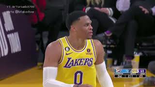 Russell Westbrook is feeling it from deep! Knocks down his 3rd three of the game