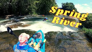 Kayak Bass Fishing on SPRING RIVER / CRAZY, SKETCHY ADVENTURE