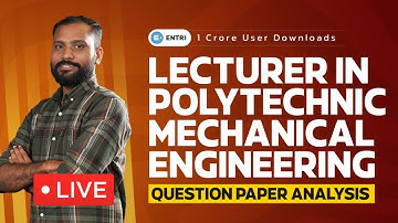 Lecturer in Polytechnic Mechanical Engineering Question Paper Analysis