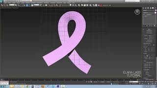 3ds Max Spline Tools  Breast Cancer Ribbon Tutorial