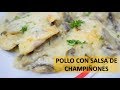 Pollo con Salsa de Champiñones