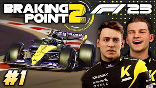 F1 23 BRAKING POINT 2 Story Part 1: New Team Enters F1 with Old Rivals! Chapter 1 Gameplay