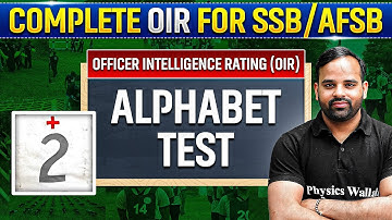 Alphabet Test | Officer Intelligence Rating | Complete SSB/AFSB Preparation🔥