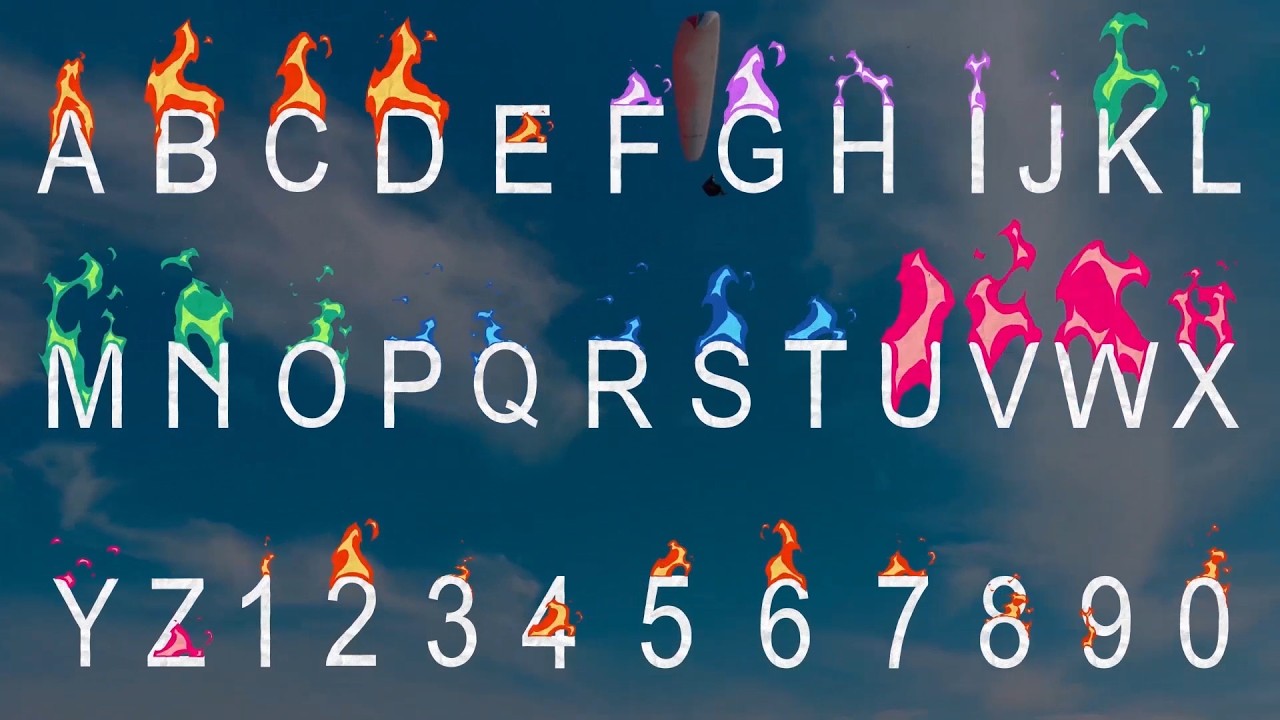 Fire Letter R Cartoon Fire Alphabet Font — Playful Animated Type (Ae, Pr, Dr, FCPX) - YouTube