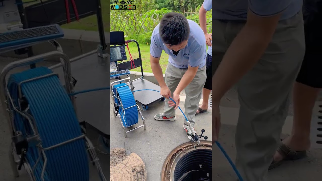 60 Meters Pipe Camera With HD 38mm Pan & Tilt For Pipe Inspection 