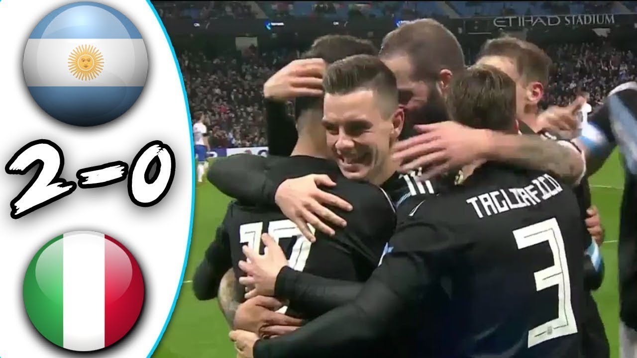 Argentina Vs Italy 2-0 - All Goals & Highlights 23-3-2018 - YouTube