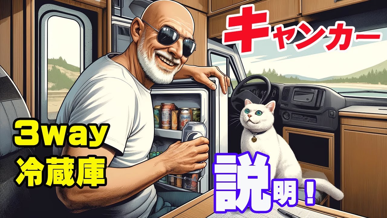 キャンピングカーの3way冷蔵庫を説明します！ - YouTube