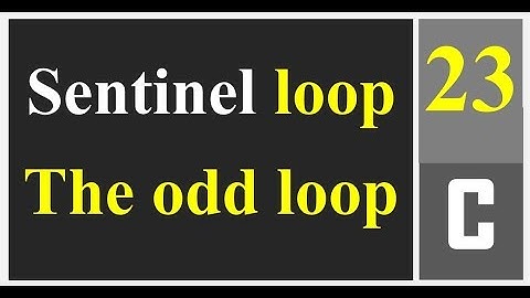 Sentinel control loop The odd loop
