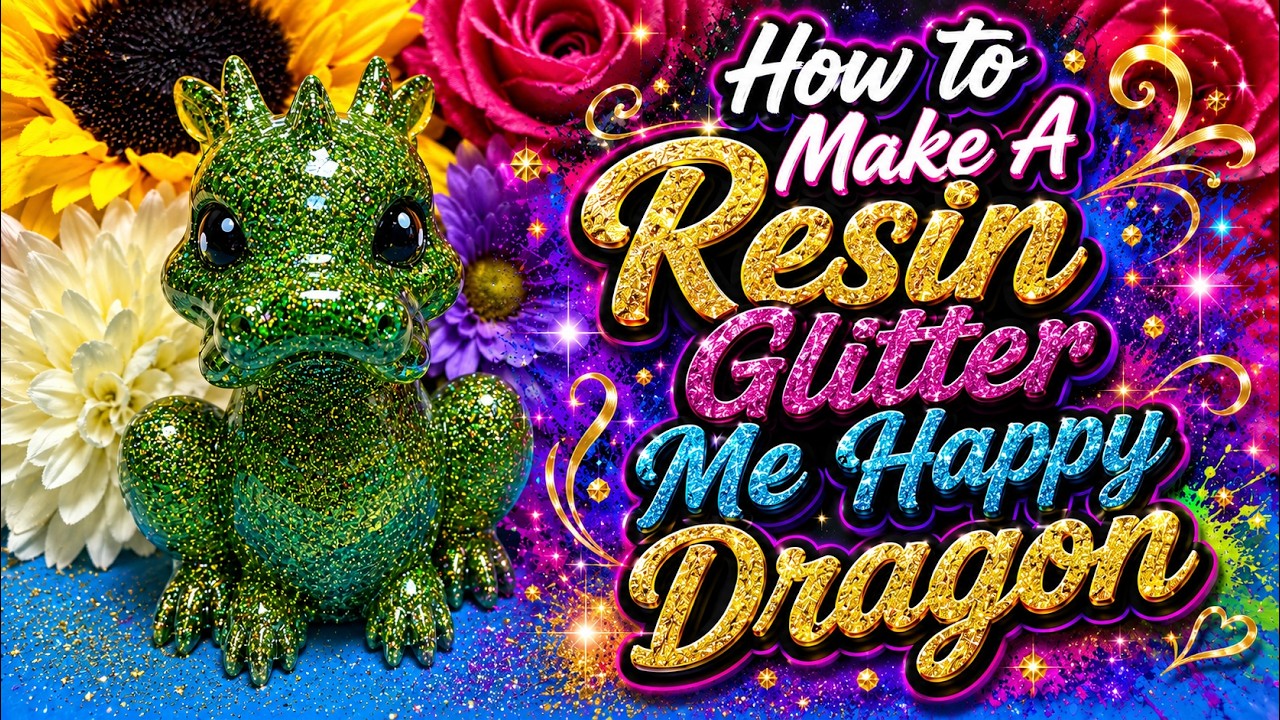 How to Make A Resin Glitter Me Happy Dragon @LETSRESIN