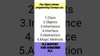 PHP Object Oriented Orogramming Concept are: #php #html #computer #viral