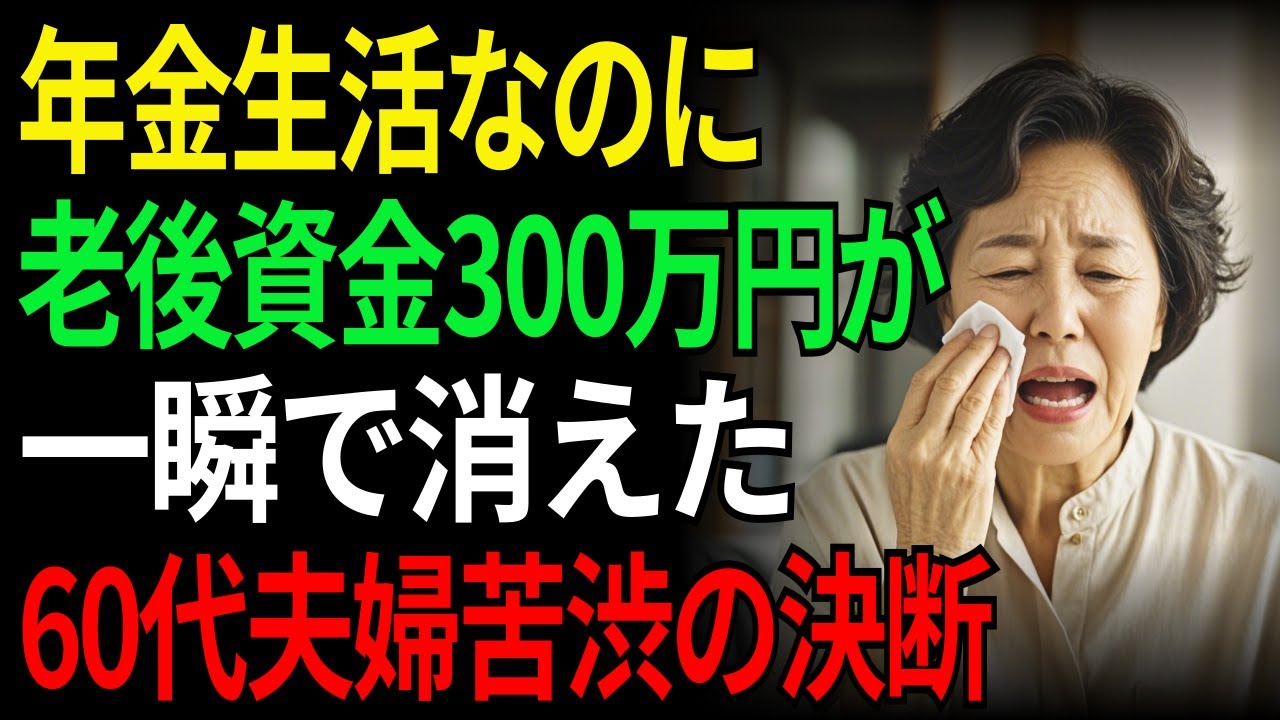 年金生活なのに老後資金300万円が一瞬で消えた60代夫婦苦渋の決断 | 老後 | オーディオドラマ | ラジオドラマ | 不倫 | 年金 | 娘 | 離婚 | お金 | 慰謝料